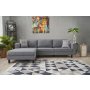 Atelier del Sofa Ugaona garnitura Kale Linen Left Grey - slika 1