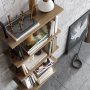 HANAH HOME Polica za knjige Paula Walnut Black - slika 3