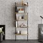 HANAH HOME Polica za knjige Paula Walnut Black - slika 2