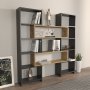 HANAH HOME Polica za knjige Poyraz Black - slika 4