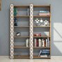 HANAH HOME Polica za knjige City 2 Walnut White - slika 3