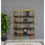 HANAH HOME Polica za knjige Sierra Black Gold - slika 3