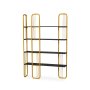 HANAH HOME Polica za knjige Sierra Black Gold - slika 1