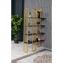 HANAH HOME Polica za knjige Sierra Black Gold - slika 2