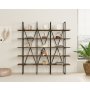 HANAH HOME Polica za knjige Beylerbeyi Walnut - slika 3