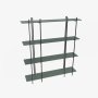 HANAH HOME Polica za knjige Moss Green Black - slika 1