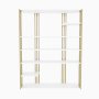 HANAH HOME Polica za knjige Jenny White Gold - slika 5