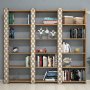 HANAH HOME Polica za knjige City 3 Walnut Cream - slika 3