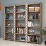 HANAH HOME Polica za knjige City 3 Walnut Cream - slika 2