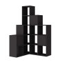 HANAH HOME Polica za knjige Paleo Black - slika 1