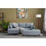 Atelier del Sofa Ugaona garnitura Bella Soft Mini Kose Left Blue - slika 1