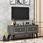 HANAH HOME TV polica Arel Anthracite Gold - slika 4