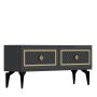 HANAH HOME TV polica Arel Anthracite Gold - slika 1