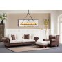 Atelier del Sofa Sofa trosed Fresno 3 Brown White - slika 2