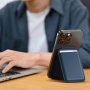 SATECHI Plavi Vegan-Leather Magnetic Novčanik i držač za telefon - slika 5