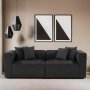 Atelier del Sofa Sofa dvosed Mora XL 2 Seat Anthracite - slika 1