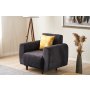 Atelier del Sofa Fotelja Noya Chenille Anthracite - slika 2