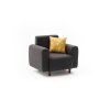 Atelier del Sofa Fotelja Noya Linen Anthracite - slika 5