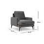 Atelier del Sofa Fotelja Papira Armchair Anthracite - slika 3