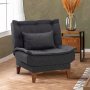 Atelier del Sofa Fotelja Santo Anthracite - slika 1