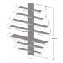 HANAH HOME TV polica Zebra White Walnut - slika 5