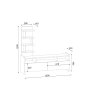 HANAH HOME TV polica Aldora White Walnut - slika 2