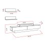 HANAH HOME TV polica Lucca TV White White - slika 4