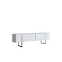 HANAH HOME TV polica Luxe White Silver - slika 1
