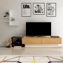 HANAH HOME TV polica Liza Teak White - slika 2