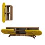 HANAH HOME TV polica Defne Walnut Yellow - slika 1