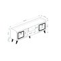 HANAH HOME TV polica Ruby White - slika 5