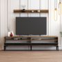 HANAH HOME TV polica Istanbul Walnut Anthracite - slika 4