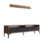 HANAH HOME TV polica Istanbul Walnut Anthracite - slika 1