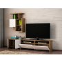 HANAH HOME TV polica Mariposa Walnut White - slika 3