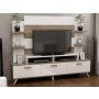 HANAH HOME TV polica Diana White Walnut - slika 3