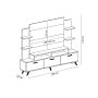 HANAH HOME TV polica Diana White Walnut - slika 4