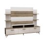 HANAH HOME TV polica Diana White Walnut - slika 1