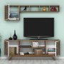 HANAH HOME TV polica Inci Walnut White - slika 2