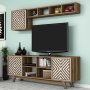 HANAH HOME TV polica Inci Walnut White - slika 3