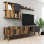 HANAH HOME TV polica Madrid Anthracite - slika 3