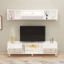 HANAH HOME TV polica Alya White Gold - slika 4