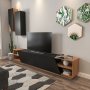 HANAH HOME TV polica Zebra Black Teak - slika 2