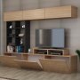 HANAH HOME TV polica Sasa Teak Black - slika 3