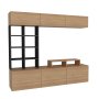HANAH HOME TV polica Sasa Teak Black - slika 1