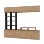 HANAH HOME TV polica Sasa Teak Black - slika 4