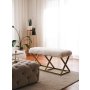 Atelier del Sofa Klupa Capraz Pelush Gold White - slika 2