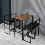 Atelier del Sofa Barski sto i stolice Nordic Black - slika 2