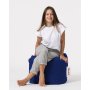 Atelier del Sofa Tabure Square Pouf Blue - slika 4
