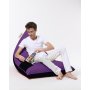 Atelier del Sofa Lazy bag Pyramid Large Double Color Bed Pouf Purple - slika 4