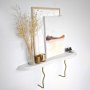 HANAH HOME Zidna polica Lierre Gold White - slika 4